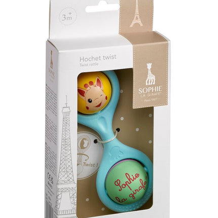 Sophie de giraf Twist rattle blauw in beige geschenkdoosje - Babywinkel - 3056561101837