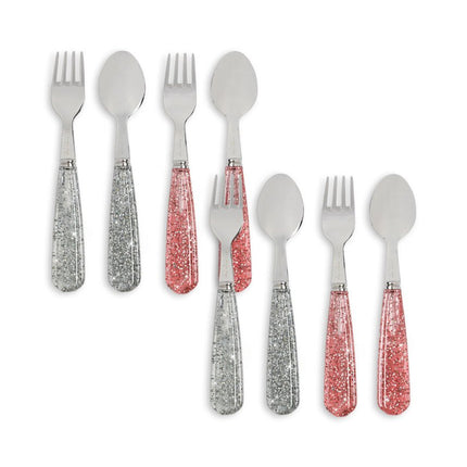 Sparkly Bestek Set Blush/Sparkling Blue 8st koop je bij Babywinkel