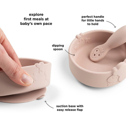 Stick&Stay learning meal set Sheepy Powder koop je bij Babywinkel