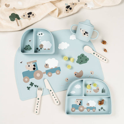 Stick&Stay Verdeel Bord Tiny farm Blue koop je bij Babywinkel