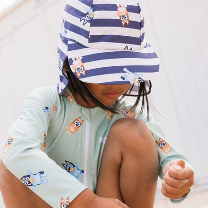 Striped Bluey Sun Swim Cap koop je bij Babywinkel