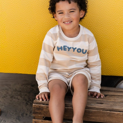 Sweater Biscuit Stripe koop je bij Babywinkel