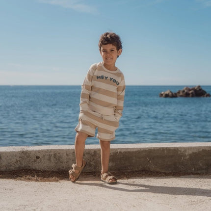 Sweater Biscuit Stripe koop je bij Babywinkel