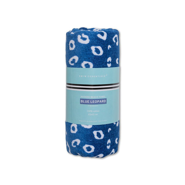 Swim Essentials Badcape Baby Blue Leopard - Swim Essentials - Babywinkel - 7432234252239