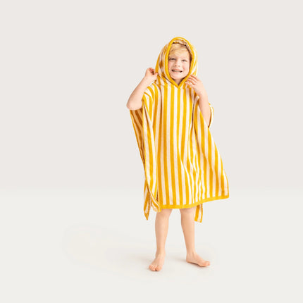 Swim Essentials Badcape Baby Luxe Beach Yellow Stiped - Swim Essentials - Babywinkel - 7432234212219