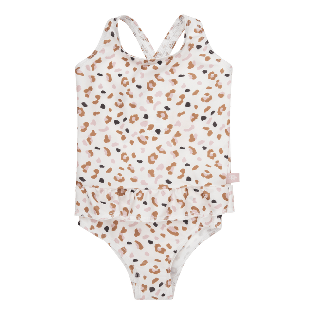 Swim Essentials Badpak Kind Panterprint Off White Kahki - Swim Essentials - Babywinkel - 7432233959955