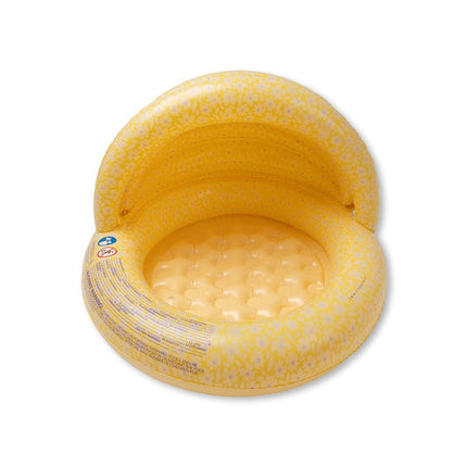 Swim Essentials Kinderzwembad – Yellow Florish met Overkapping koop je bij Babywinkel