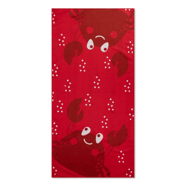 Swim Essentials Oh Crab Red Beach Towel - Babywinkel - 8721197417328
