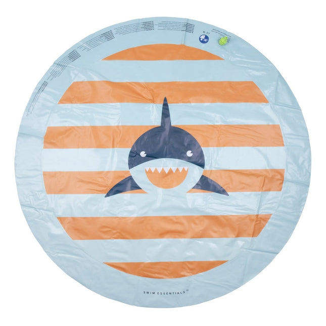 Swim Essentials Waterspeelmat Met Sproeiers Haai 1,5M - Swim Essentials - Babywinkel - 7432234075050