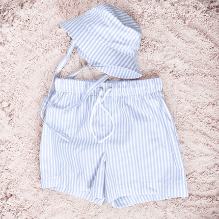 Swim Essentials Zonnehoedje Baby Strepen Lichtblauw - Swim Essentials - Babywinkel - 7432233967929