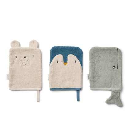 Sylvester Washcloth 3 - pack Arctic Sea / Ocean view - Babywinkel - 5715493491963