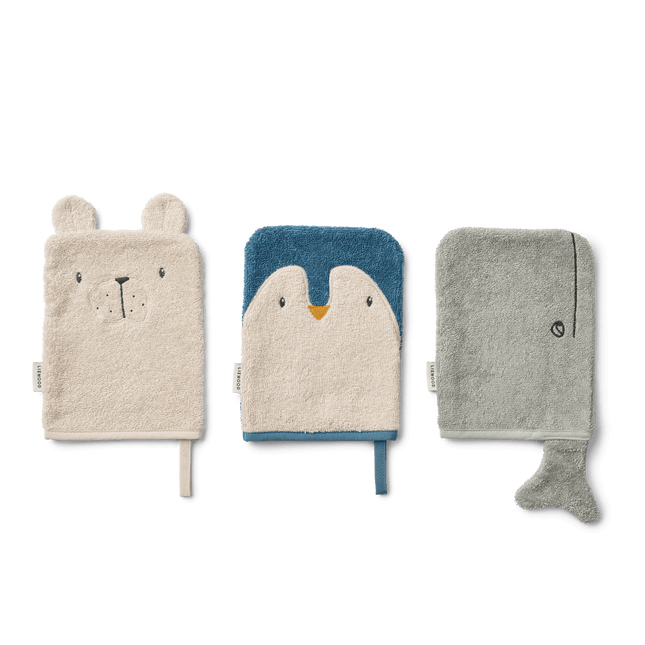 Sylvester Washcloth 3 - pack Arctic Sea / Ocean view - Babywinkel - 5715493491963