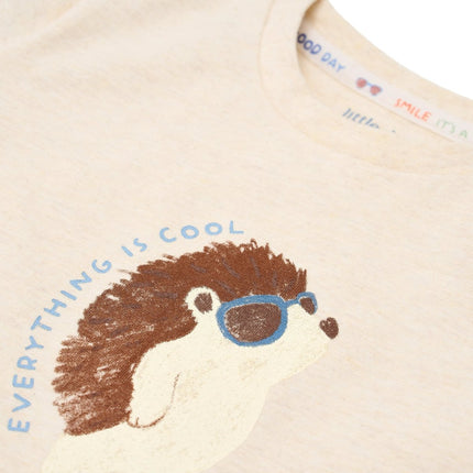 T-shirt korte mouw Biscuit melange koop je bij Babywinkel