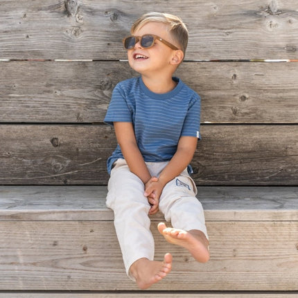 T-shirt korte mouw Indigo stripe koop je bij Babywinkel