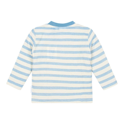 T-shirt lange mouw Steel Blue stripe koop je bij Babywinkel