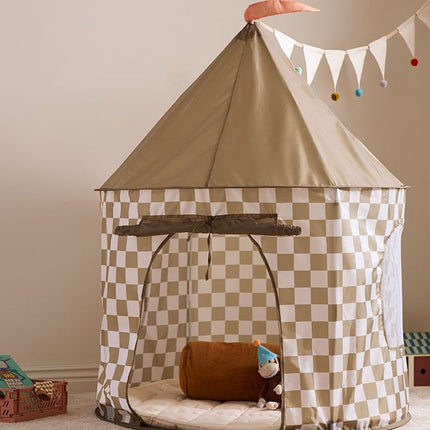 Tent check khaki koop je bij Babywinkel