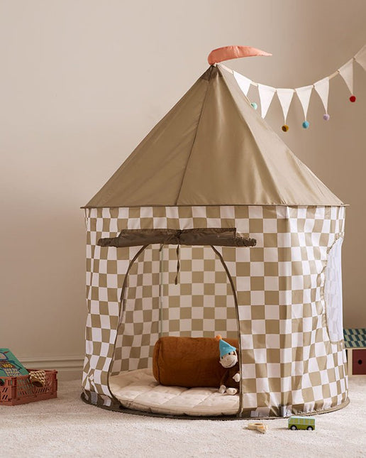 Tent check khaki koop je bij Babywinkel