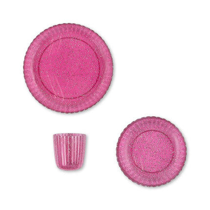 Konges Slojd Serviesset Glitter Sprakling Sangria 3St