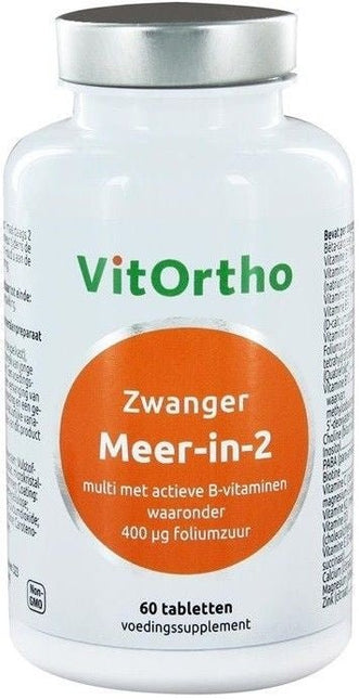 Vitortho Zwangerschapsvitamines Foliumzuur 60 Stuks koop je bij Babywinkel
