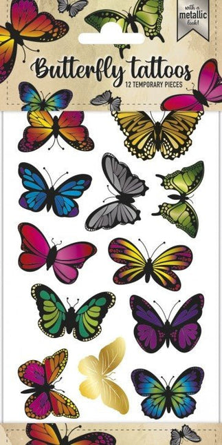 Vlinder Tattoos Metallic - Babywinkel - 8718819314790