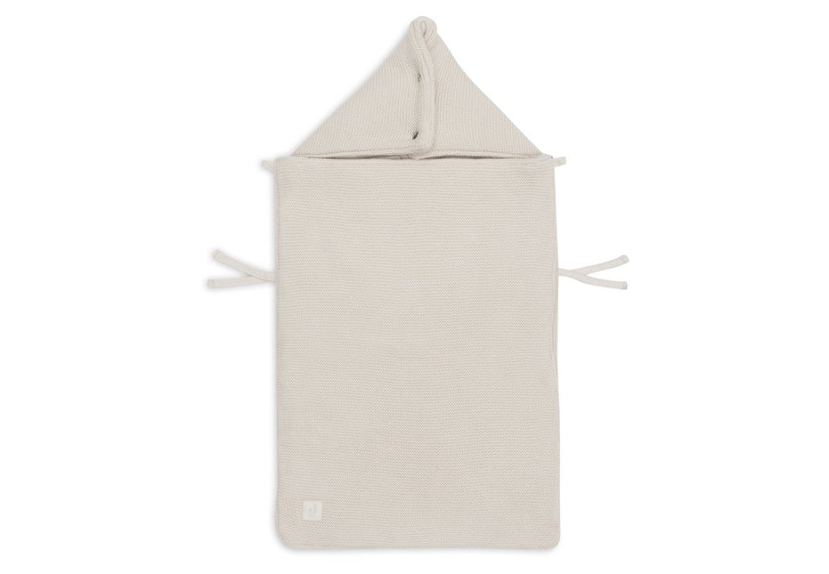 Voetenzak groep 0+ 3/5 punts gordel Basic Knit - Oatmeal - Babywinkel - 8717329399662