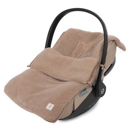 Voetenzak groep 0+ 3/5 punts gordel Cloudy Rib - Milky Coffee - Babywinkel - 8717329399693