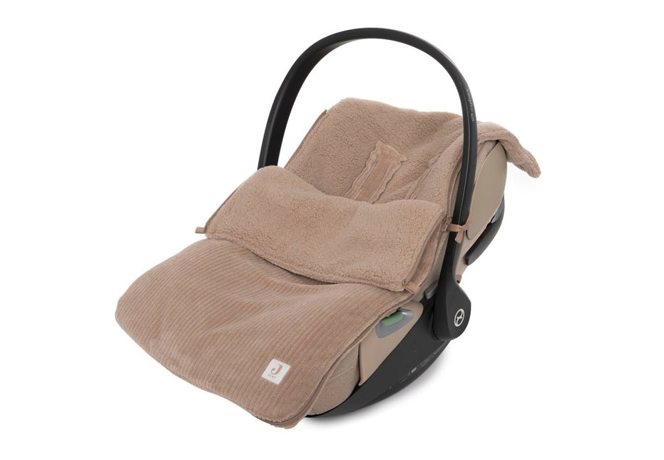 Voetenzak groep 0+ 3/5 punts gordel Cloudy Rib - Milky Coffee - Babywinkel - 8717329399693