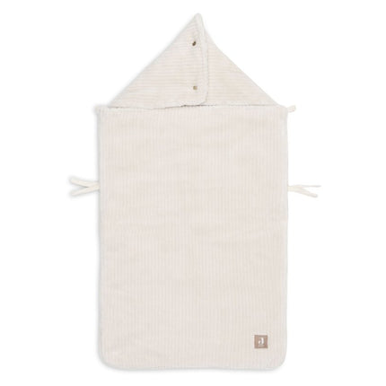 Voetenzak groep 0+ 3/5 punts gordel Cloudy Rib - Oatmeal - Babywinkel - 8717329399686
