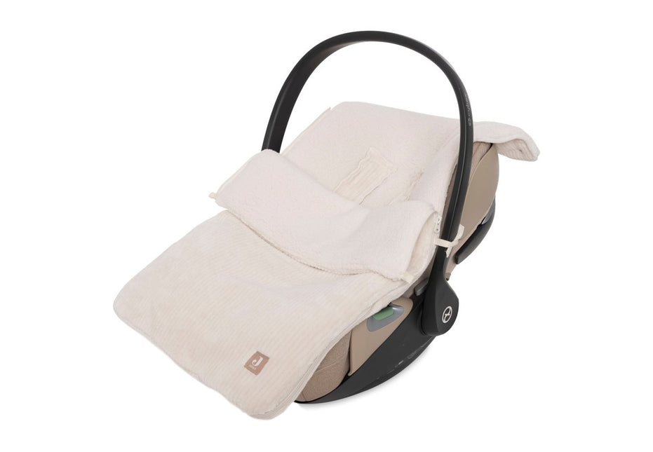 Voetenzak groep 0+ 3/5 punts gordel Cloudy Rib - Oatmeal - Babywinkel - 8717329399686