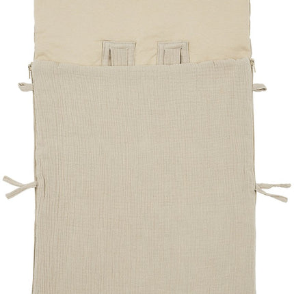 Voetenzak pre - washed hydrofiel Uni - sand - 40x82cm - Babywinkel - 4054703803310