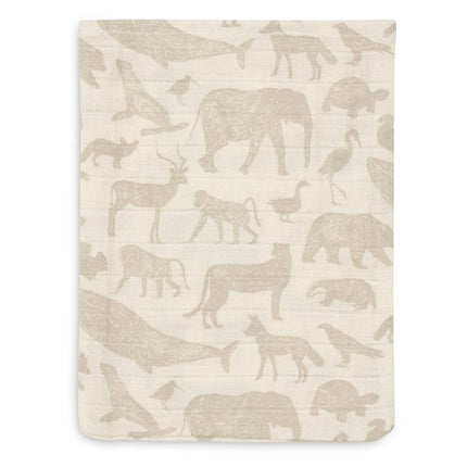 Washandje Hydrofiel Animals Nougat - 3 Stuks - Babywinkel - 8717329376960