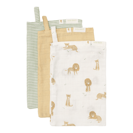 Little Dutch Washandje Safari Leo 3St