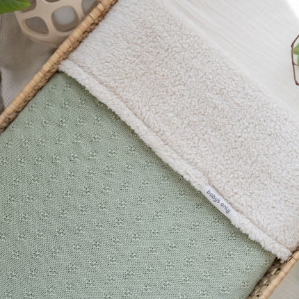 Wiegdeken teddy Mood laurel green - Babywinkel - 8721052102918