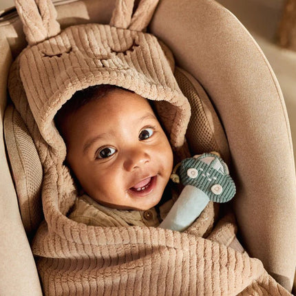Wikkeldeken Bunny Cloudy Rib - Milky Coffee - Babywinkel - 8717329401570