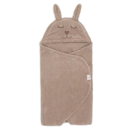 Wikkeldeken Bunny Cloudy Rib - Milky Coffee - Babywinkel - 8717329401570
