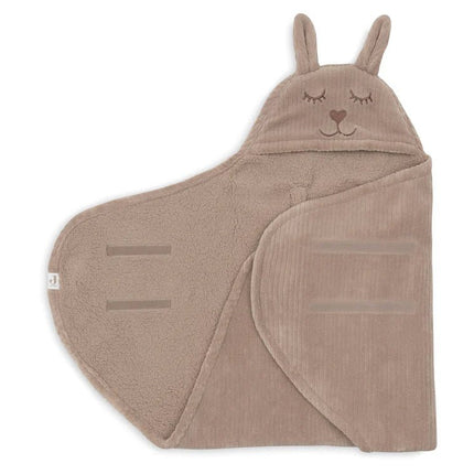 Wikkeldeken Bunny Cloudy Rib - Milky Coffee - Babywinkel - 8717329401570