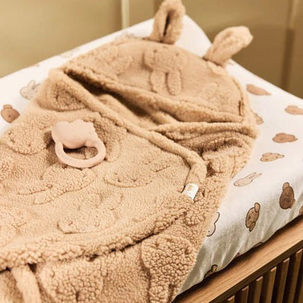 Wikkeldeken Miffy Jacquard Teddy - Biscuit - Babywinkel - 8717329400863