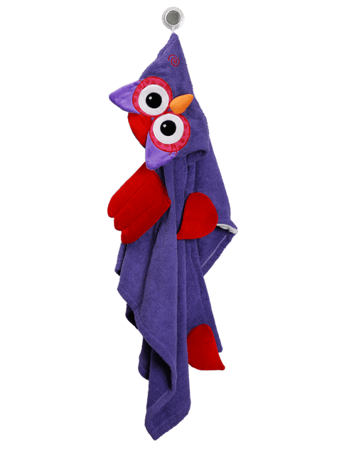Zoocchini Badcape Baby Olive The Owl Katoen koop je bij Babywinkel