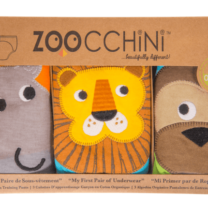 Zoocchini Oefenbroekje Boys Safari Katoen 3st - Zoocchini - Babywinkel - 854892005144